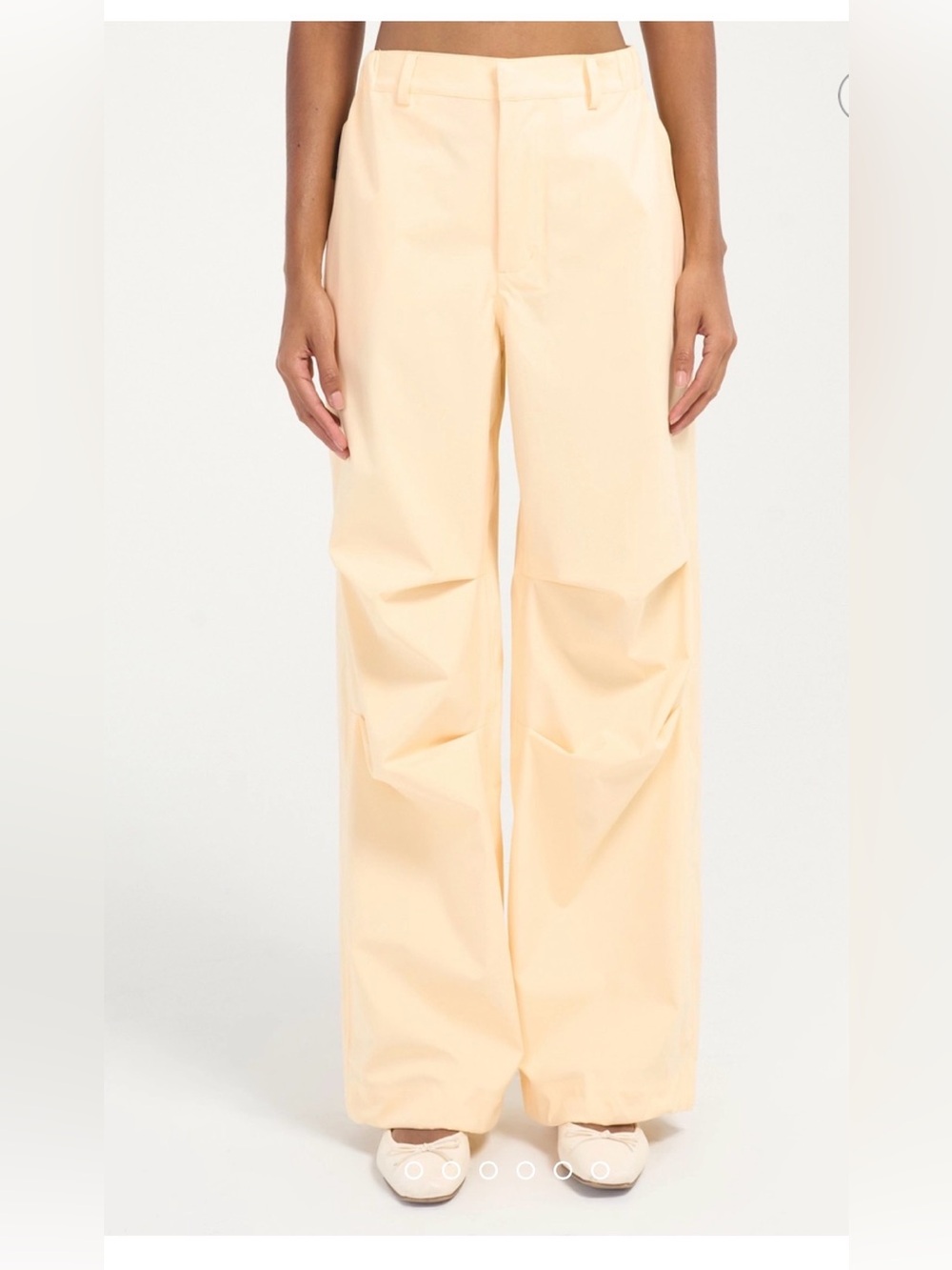 Rains Wide-Leg Pants in Pale Peach